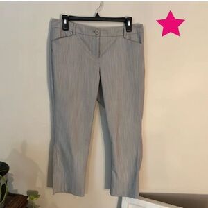 New York & Co stretchy striped ankle pants (size 6)